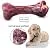 EETOYS Dog Chew Toys for Aggressive Chewers Lifetime Replacement Guarantee Nearly Indestructible Tough Durable Dog Toy Non-Toxic Nylon Dog Bone Toy Reduces Boredom (Marbled Red, Large)