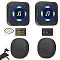 SIARY Dog Door Bell Doggie Doorbell for Potty Training with Wireless Waterproof Touch Button 2 Transmitters and 2 Receivers
