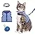 BINGPET Cat Harness with Leash and Collar for Walking - Escape Proof with 59 Inches Leash - Adjustable Soft Vest Harnesses for Medium Large Cats
