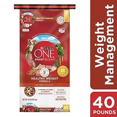 Purina ONE Weight Management, Natural Dry Dog Food, SmartBlend Healthy Weight Formula - 40 lb. Bag