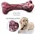 EETOYS Dog Chew Toys for Aggressive Chewers Lifetime Replacement Guarantee Nearly Indestructible Tough Durable Dog Toy Non-Toxic Nylon Dog Bone Toy Reduces Boredom (Marbled Red, Large)