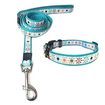 ANNIMOS Pet Dog Cat Collar and Leash Set Adjustable Collars