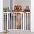 Cumbor 43.3” Auto Close Safety Baby Gate, Extra Tall and Wide Child Gate, Easy Walk Thru Durability Dog Gate for The House, Stairs, Doorways. Includes 4 Wall Cups, 2.75-Inch and 8.25-Inch Extension
