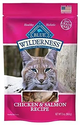 Blue Buffalo Wilderness Chicken & Salmon Grain Free Cat Treats 2 oz