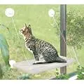 PETPAWJOY Cat Bed, Cat Window Perch Window Seat Suction Cups Space Saving Cat Hammock Pet Resting Seat Safety Cat Shelves - Providing All Around 360° Sunbath for Cats Weighted up to 30lb