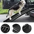 TOBBI 62'' Bi-fold Portable Dog Ramp for Large Pet Folding Trunk Back Seat Ladder Step Car SUV 62"