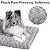 Plush Dog Bed | Ombre Swirl Dog Bed & Cat Bed | Gray 40L x 27W x 2.5H Inches for Large Dog Breeds