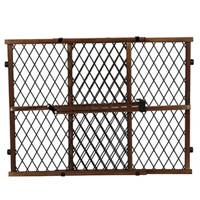 Evenflo Position and Lock Farmhouse Pressure Mount Gate, Dark Wood
