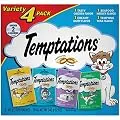 TEMPTATIONS Classic Cat Treats Feline Favorites Variety Pack, (4) 3 oz. Pouches